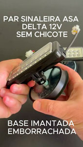 Par Sinaleira Asa Delta 12V Sem Chicote