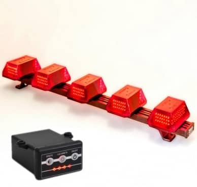 5 Giroflex 1.0mt 5 cupulas 180 leds 12v ou 24vv ermelho