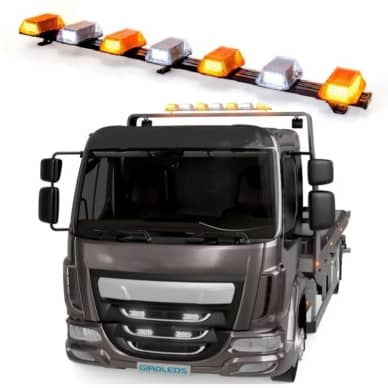 4 Giroflex 1.2mt 7 c�pulas bicolor 354 leds 12v ou 24v 