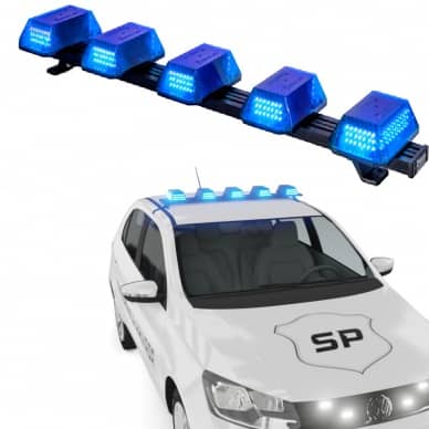 4 Giroflex 1.0mt 5 c�pulas 180 leds 12v ou 24v azul com engate