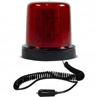 10 Giroled Giroflex redondo vermelho im� e plug 64 leds 12vcc ou 24vcc