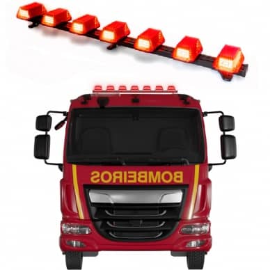 4 Giroflex 120mt 7 c�pulas vermelho 354 leds 12v ou 24v