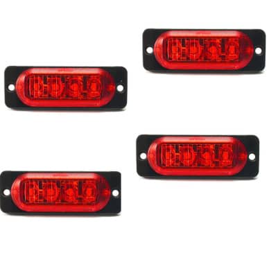 20 Sinaleira Lanterna Lateral bivolt 12v 24v Led SMD vermelha 0,8w