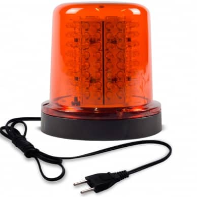 10 Giroled Giroflex redondo �mbar com fixa��o por parafusos com 128 leds bivolt 110/220v com tomada