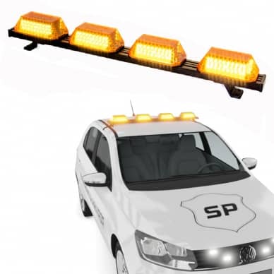 4 Giroflex 1.0mt 4 c�pulas 264 leds 12v ou 24v �mbar com engate