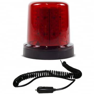 10 Giroled Giroflex redondo vermelho im� e plug 128 leds 12vcc ou 24vcc