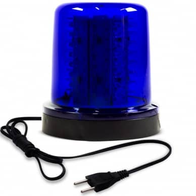 10 Giroled Giroflex redondo azul com fixa��o por parafusos com 64 leds bivolt 110/220v com tomada