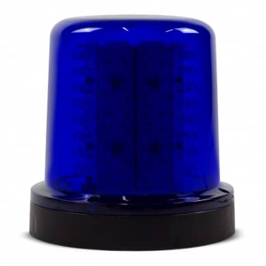 10 Giroled Giroflex redondo azul com fixa��o por parafusos e 128 leds 12vcc ou 24vcc