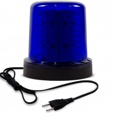 10 Giroled Giroflex redondo azul com fixa��o por parafusos com 128 leds bivolt 110/220v com tomada
