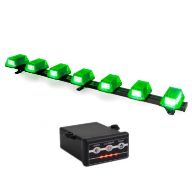 4 Giroflex 1.20mt 7 c�pulas verde 354 leds 12v ou 24v