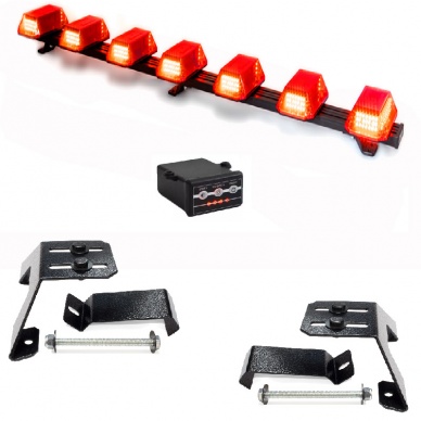 4 Giroflex 1.20mt 7 c�pulas vermelho 354 leds 12v ou 24v com engate