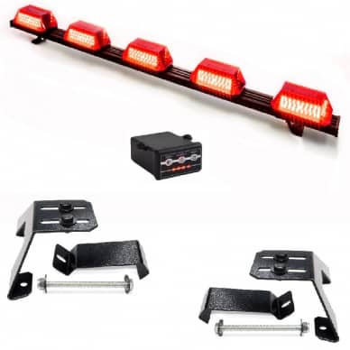 4 Giroflex 1.20mt  5 c�pulas 324 leds 12v ou 24v vermelho com engate