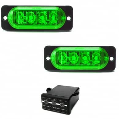 10 Conjunto Estrobo Led verde Bivolt SMD alta visualiza��o efeitos