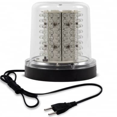 10 Giroled Giroflex redondo branco com fixa��o por parafusos com 128 leds bivolt 110/220v com tomada