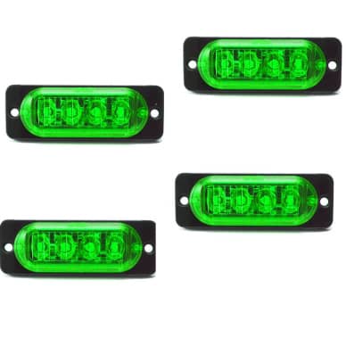 20 Sinaleira Lanterna Lateral bivolt 12v 24v Led SMD verde 0,8w