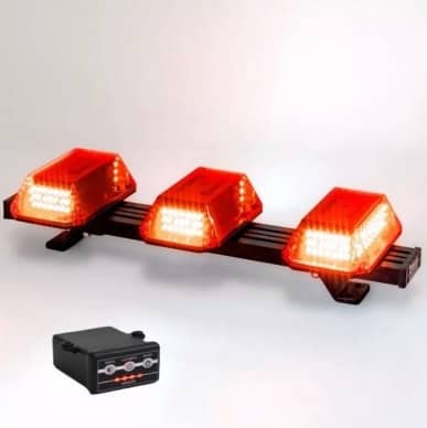 3 Giroflex 60cm vermelho 3 c�pulas 186 leds 12v ou 24v