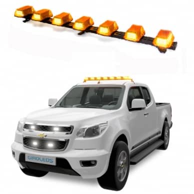 4 Giroflex 1.20mt 7 c�pulas �mbar 354 leds 12v ou 24v com engate