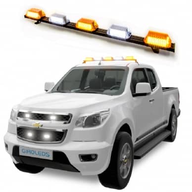 4 Giroflex 1.20mt  5 c�pulas 324 leds 12v ou 24v bicolor com engate
