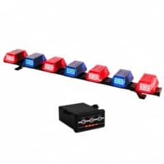 4 Giroflex 1.2mt 7 c�pulas azul e vermelho 354 leds 12v ou 24v