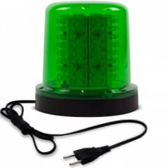 10 Giroled Giroflex redondo verde com fixa��o por parafusos com 128 leds bivolt 110/220v com tomada
