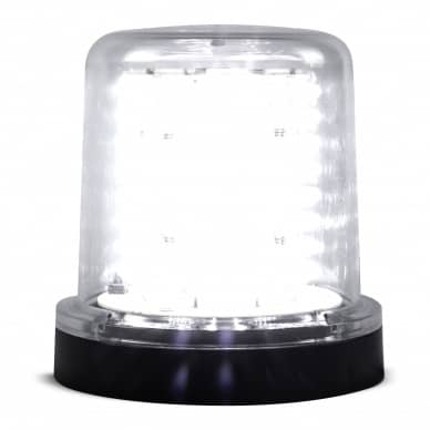 10 Giroled Giroflex redondo branco com fixa��o por parafusos com 128 leds bivolt 110/220v