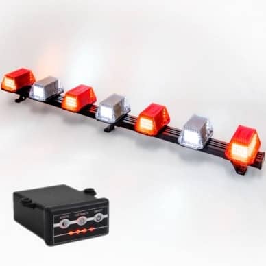 4 Giroflex  1.20mt 7 c�pulas 354 leds 12v ou 24v vermelho e branco