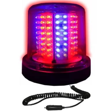 10 Giroled Giroflex redondo azul e vermelho im� e plug 128 leds 12vcc