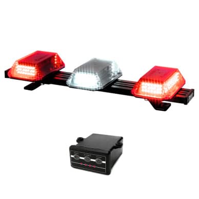 3 Giroflex 60cm vermelho e branco 3 c�pulas 186 leds 12v ou 24v