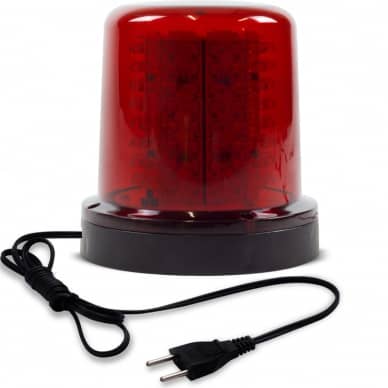 10 Giroled Giroflex redondo vermelho com fixa��o por parafusos com 128 leds bivolt 110/220v com tomada