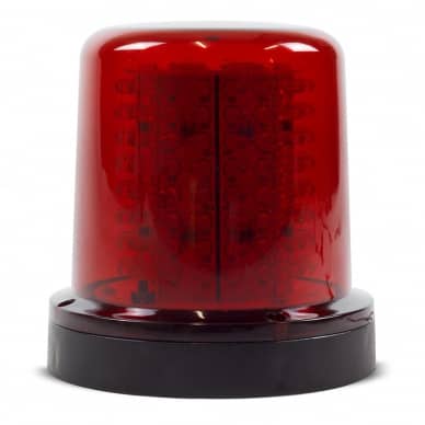 10 Giroled Giroflex redondo vermelho com fixa��o por parafusos e 128 leds 12vcc ou 24vcc