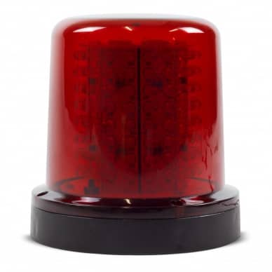 10 Giroled Giroflex redondo vermelho com fixa��o por parafusos com 128 leds bivolt 110/220v